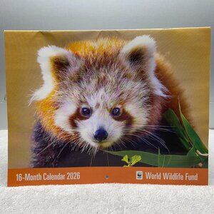 NWOT World Wildlife Fund 16-Mo. Wall Calendar, 9/2025 - 12/2026, 11"T x 8 1/2"W